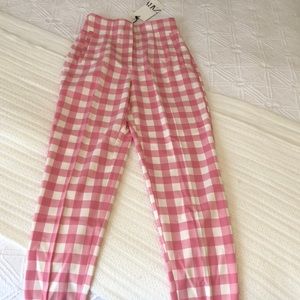 Pink and white Zara pants, size xs
